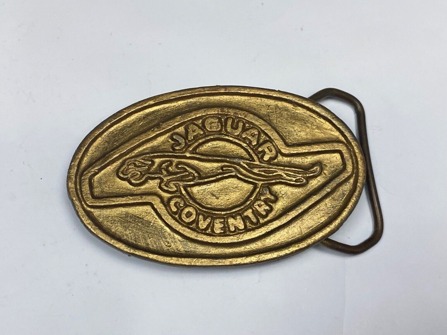 Sytner Jaguar Coventry Car Auto Collectors Dealers Vintage Brass Belt Buckle