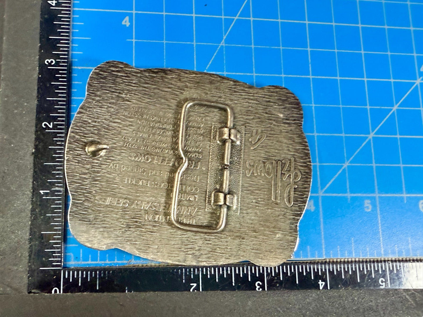 1985 Hesston NFR National Finals Rodeo Calf Roping Vintage Belt Buckle