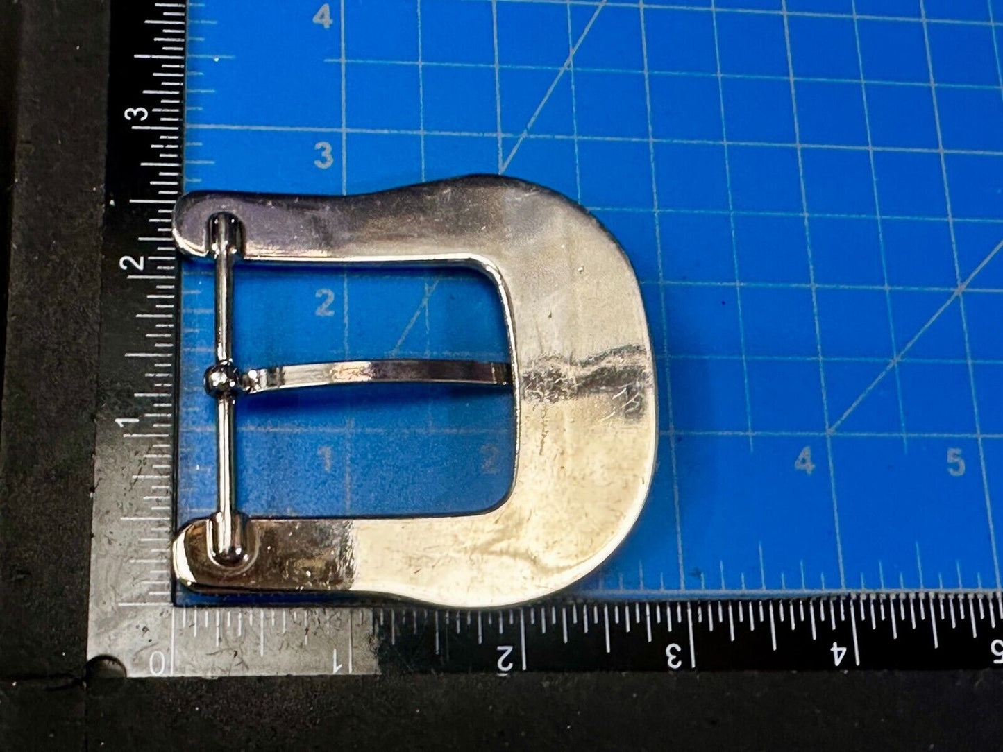 3" Wide Rhinestone Accented Ranger Style Replacement Silver Tone Belt Buckle