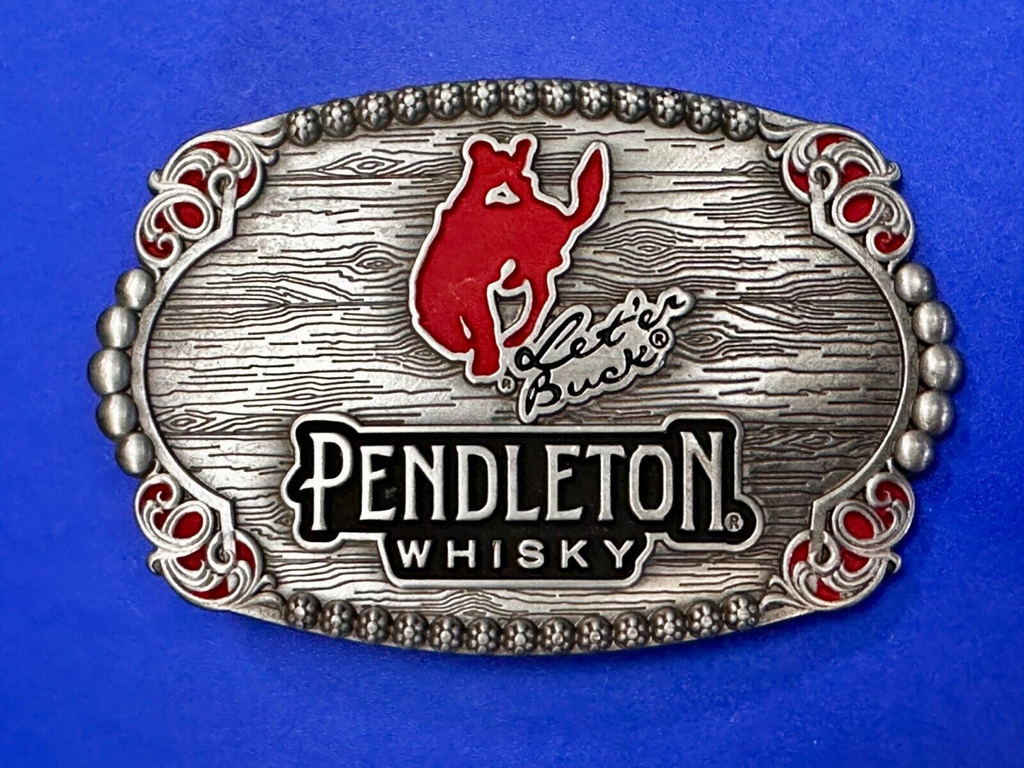 2023 Pendleton Whiskey Let'er Buck Rodeo Cowboy Montana Silversmiths Belt Buckle