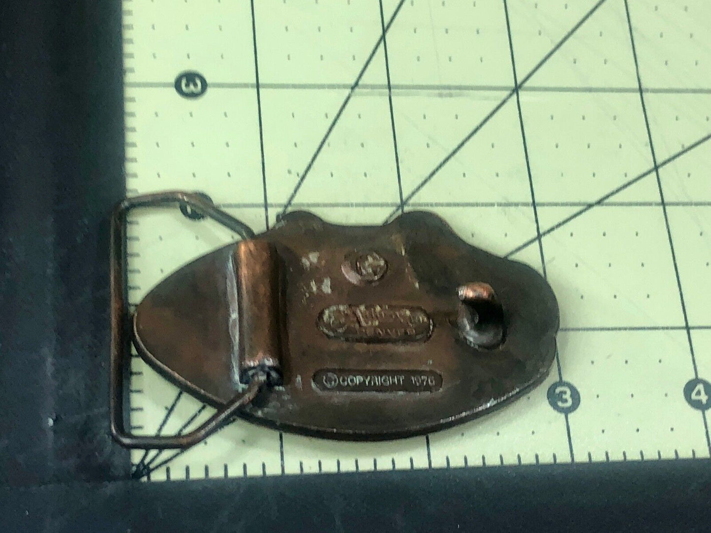 Vintage 1976 Rare Big Sky Country Montana Vintage Adezy 3D Copper Belt Buckle