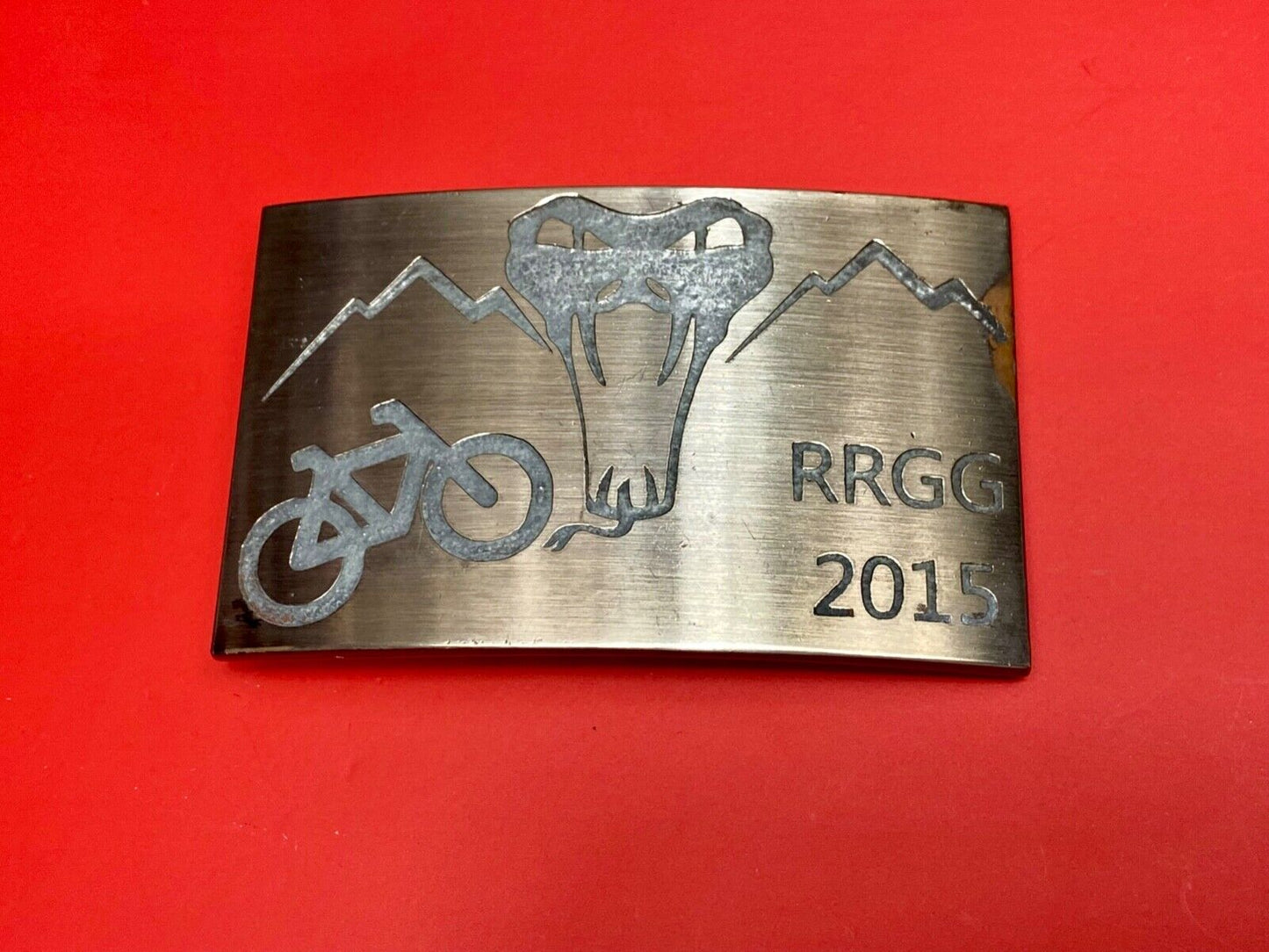 Used 2015 RRGG Mountain Bike Belt Buckle Viper Event Trail Ride Race BMX Run