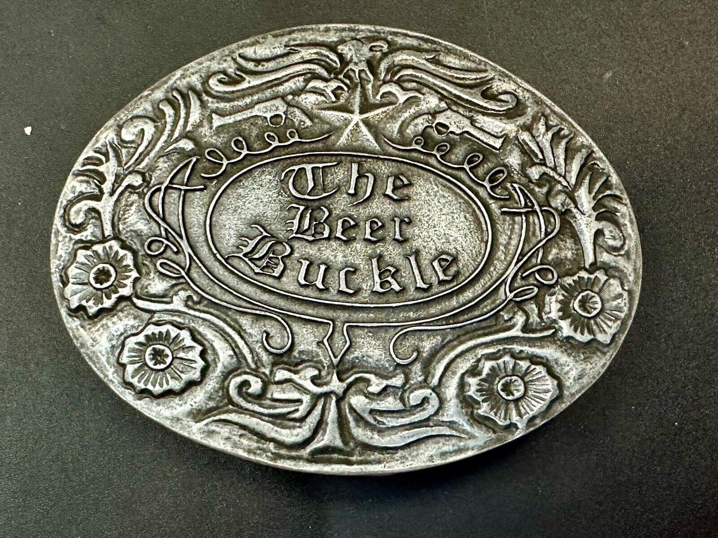Bev Buckle The Beer Buckle Beverage Can Holder USA made Belt Buckle