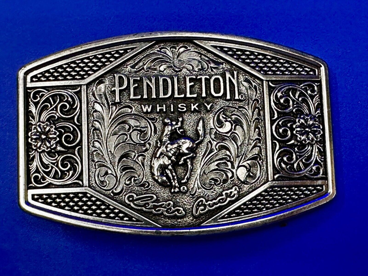 2022 Pendleton Whiskey Leter Buck Rodeo Cowboys Montana Silversmiths Belt Buckle