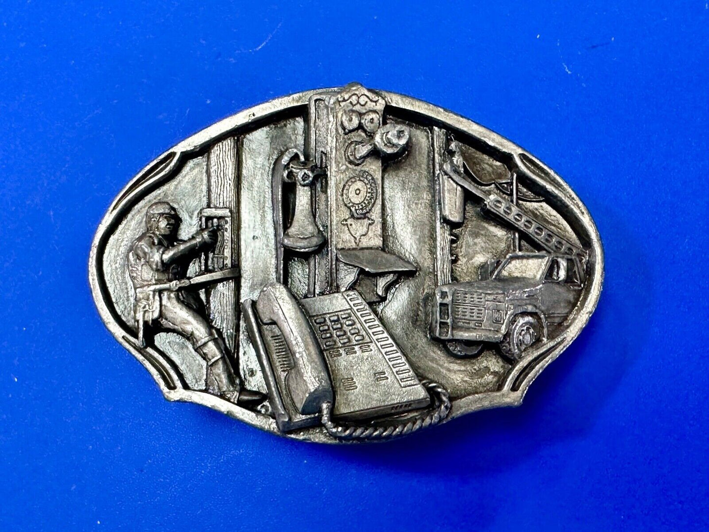 Telephone Linesmen pole climbers Telecommunication 89 Arroyo Grande belt buckle