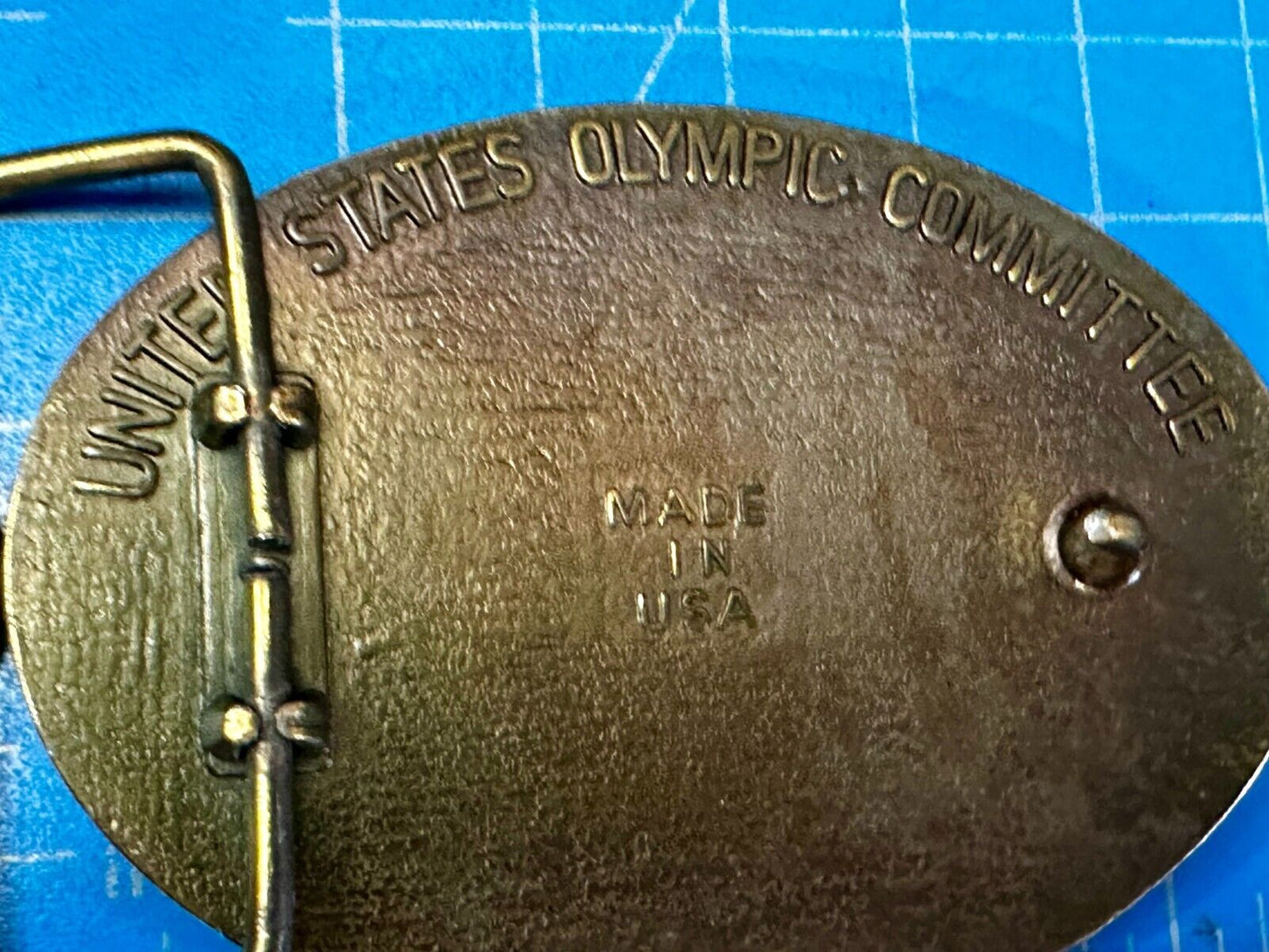 1984 USA Olympics Los Angeles California Vintage Commemorative Belt Buckle