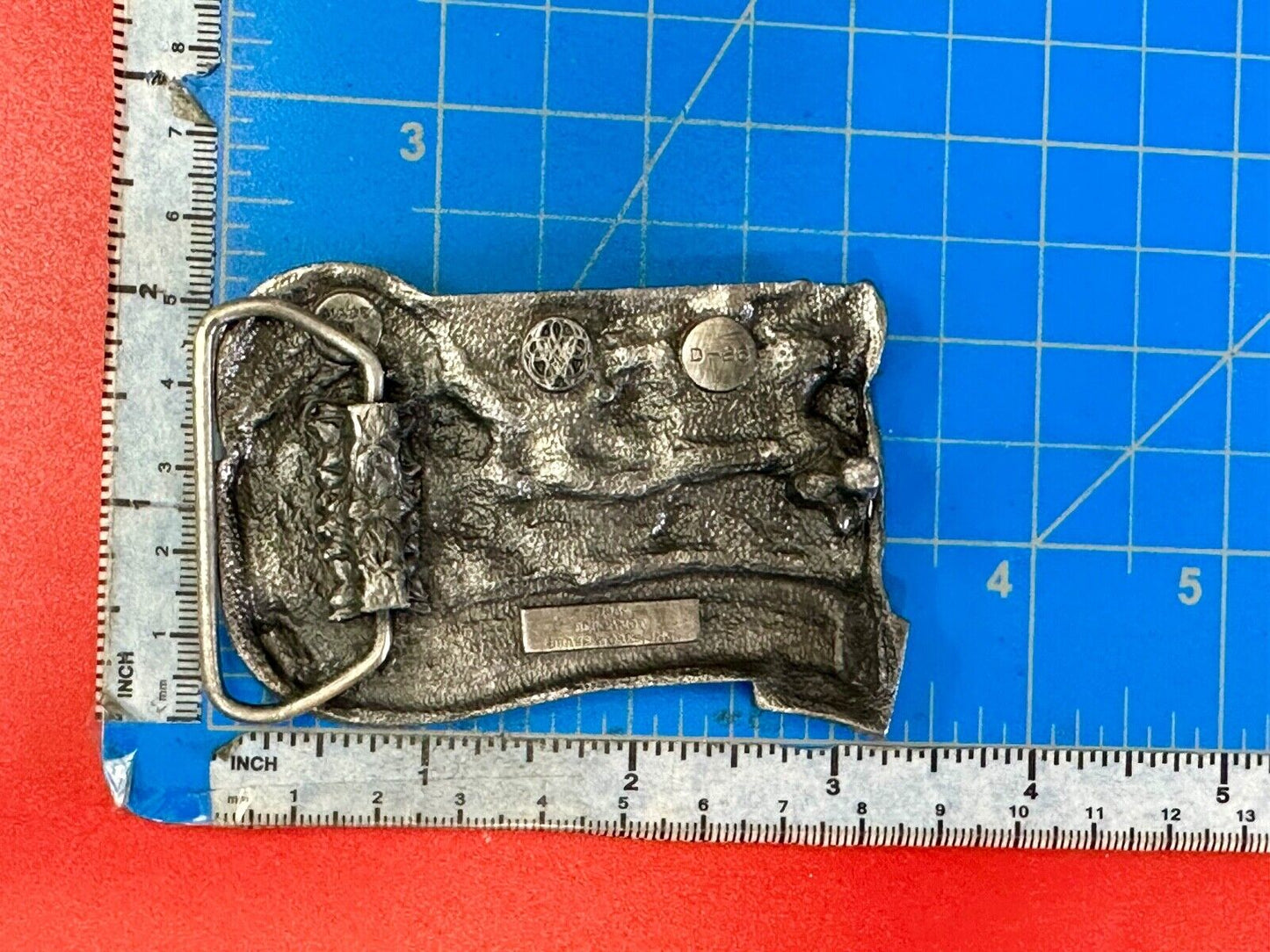 VINTAGE 1984 **WASHINGTON** THE GREAT ESCAPE PEWTER BELT BUCKLE BY BERGAMOT