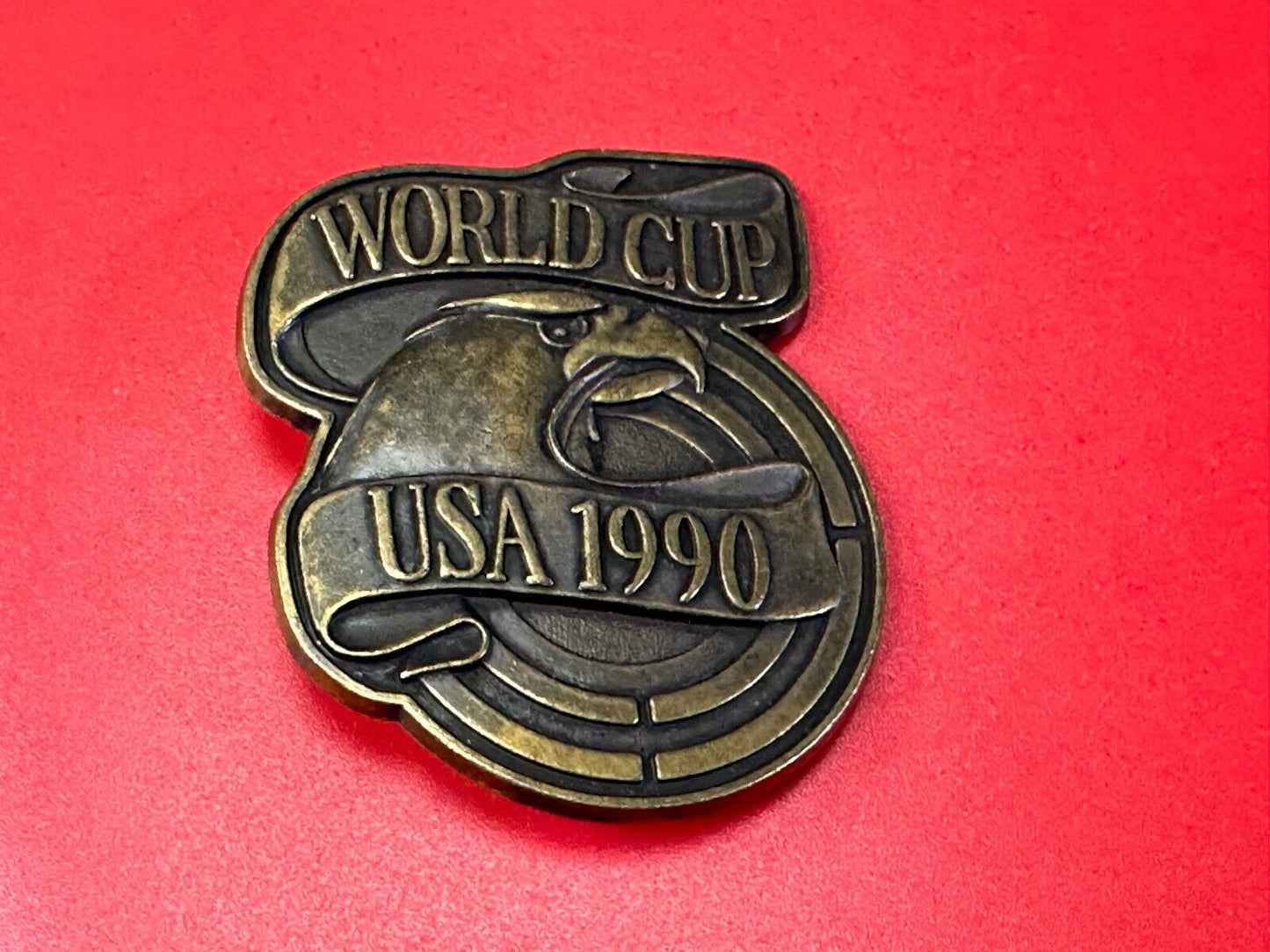 1990 USA World Cup Games Mens National Soccer Commemorative belt buckle