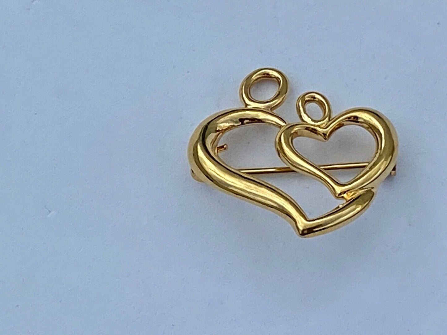 Vintage Brooch Scatter Pin Tie Tac Signed CTA Heart Victorian Antiqued