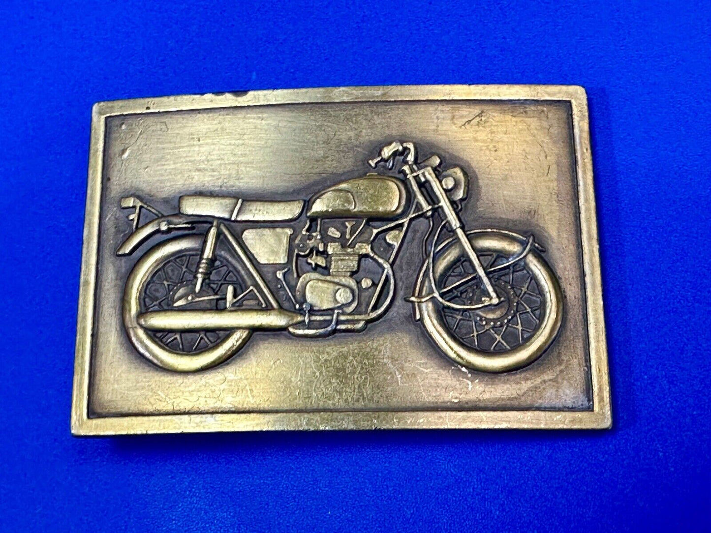 Bikers Motorcycle Brass tone Vintage Belt Buckle