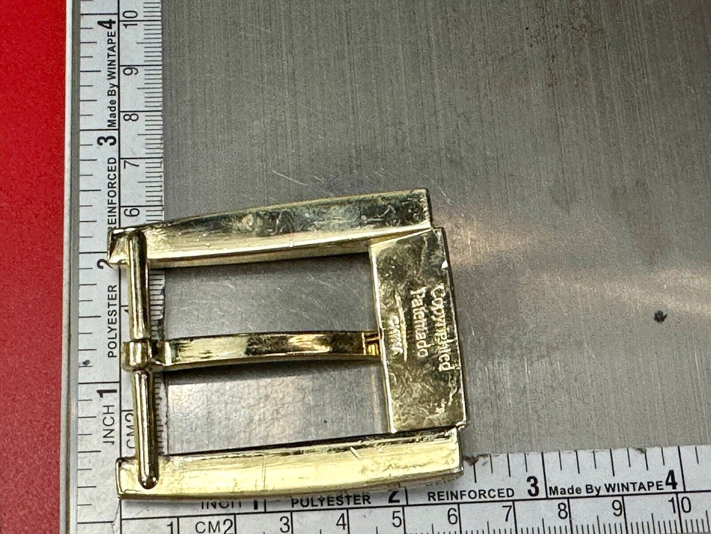 Thick Wide roller end style replacement gold tone belt buckle