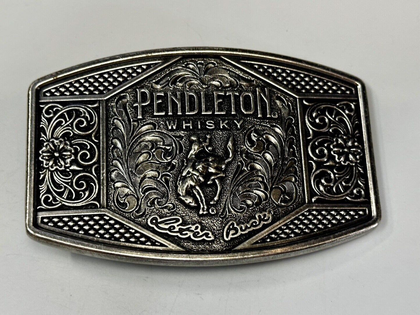 2022 Pendleton Whisky Let'er Buck Montana Silversmith Rodeo Cowboys Belt Buckle