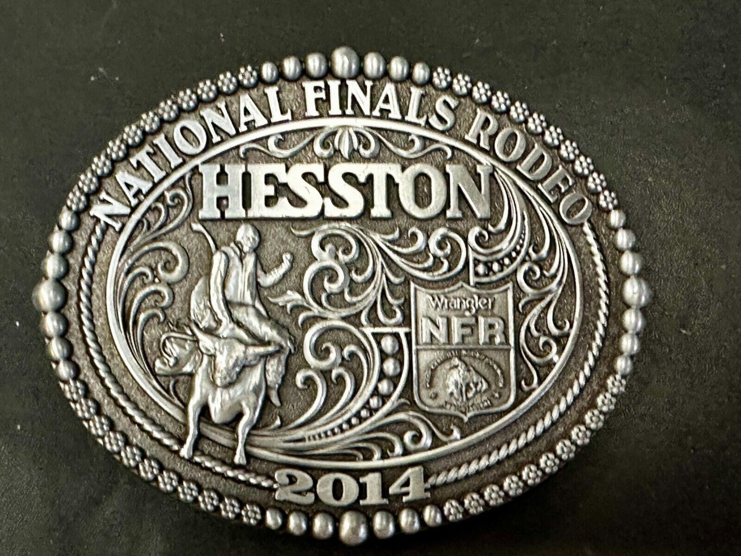 2014 National Finals Rodeo NFR Rodeo NOS Montana Silversmiths Belt Buckle