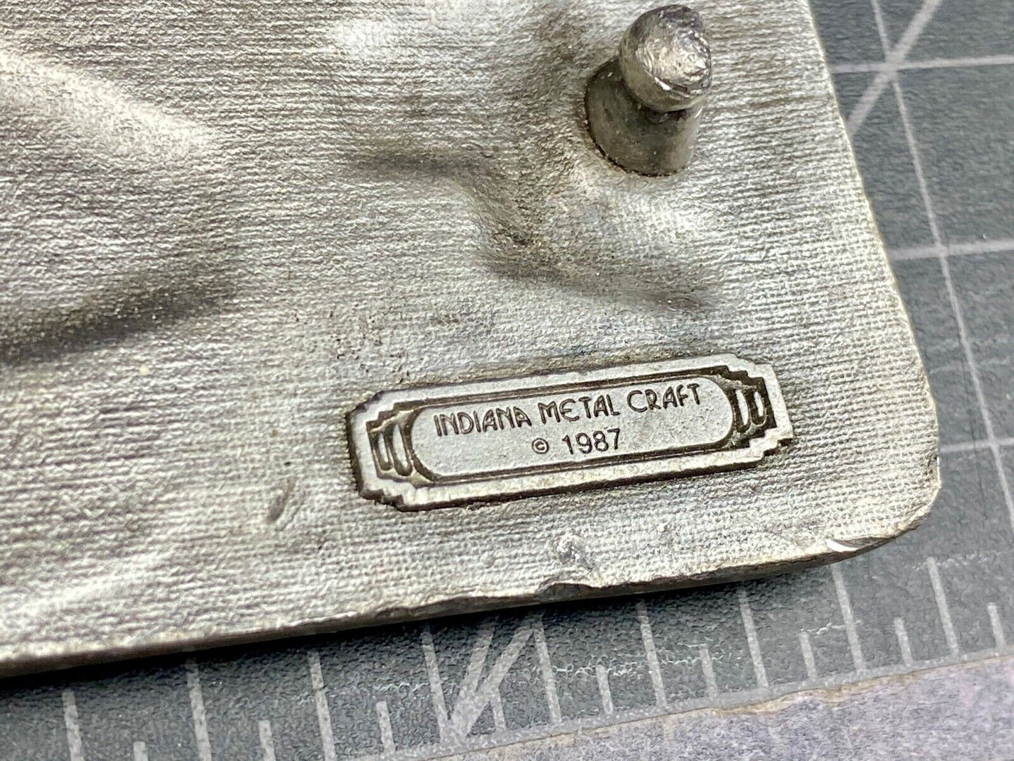 Vintage 1987 Railroads Built America Belt Buckle, RR Train Steam Engine