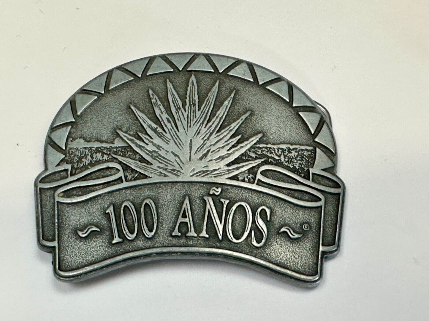 Tequila Brand 100 Anos curved Vintage Adverting Belt Buckle