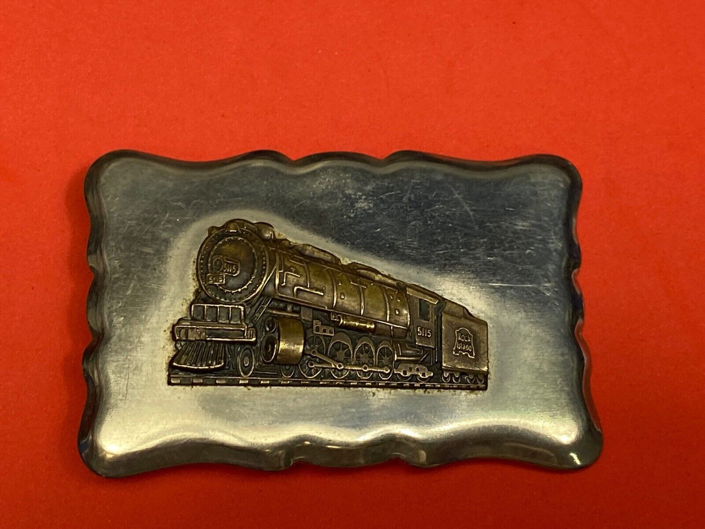 Train Steam engine Vintage western belt buckle