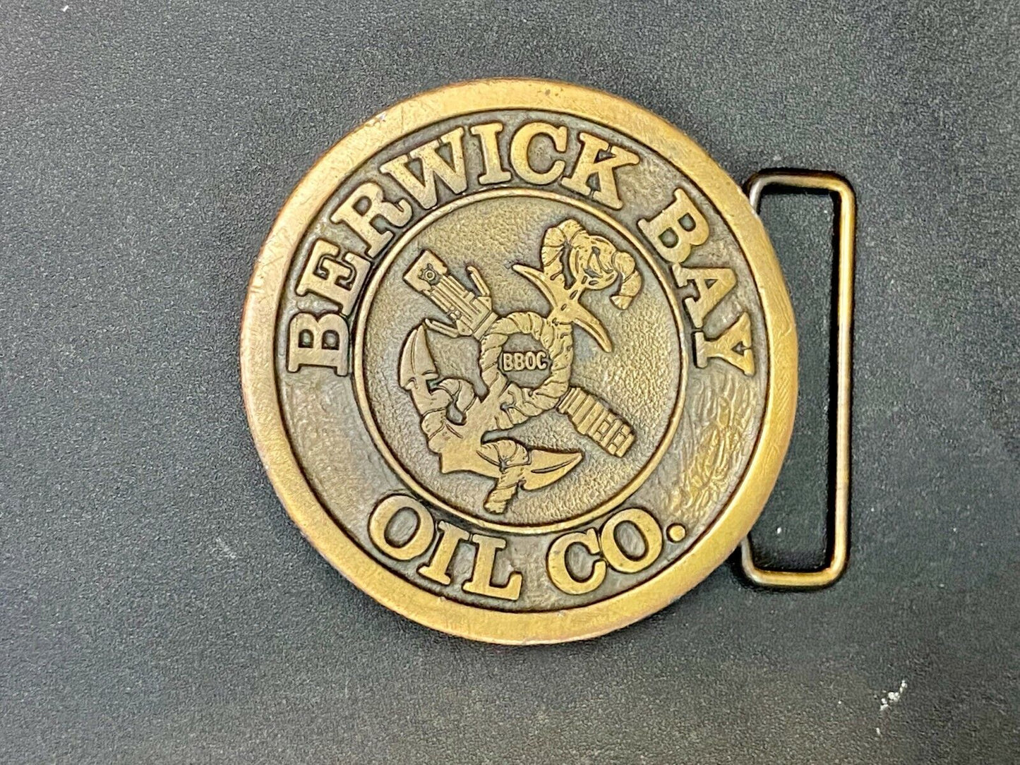 Berwick Bay Oil Company Atchafalaya River In Louisiana Belt Buckle By Hit Line
