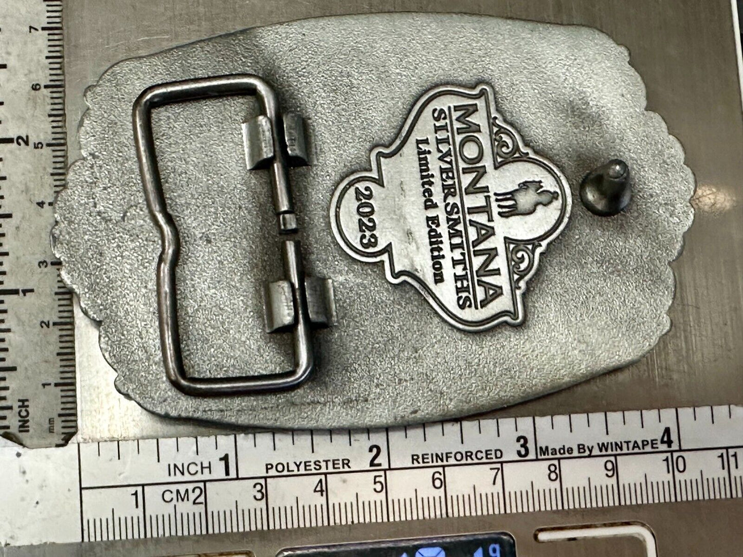 2023 Pendleton Whiskey Let'er Buck Rodeo Cowboy Montana Silversmiths Belt Buckle