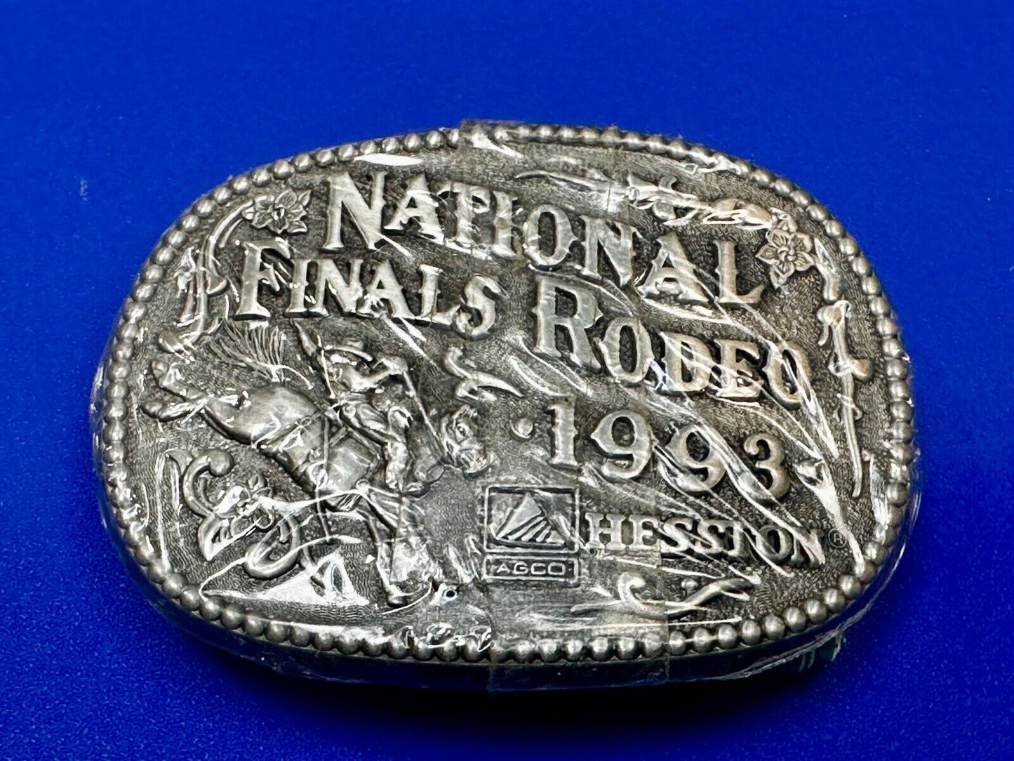 1993 NFR National Finals Rodeo NOS Youth Size Hesston Commemorative Belt Buckle