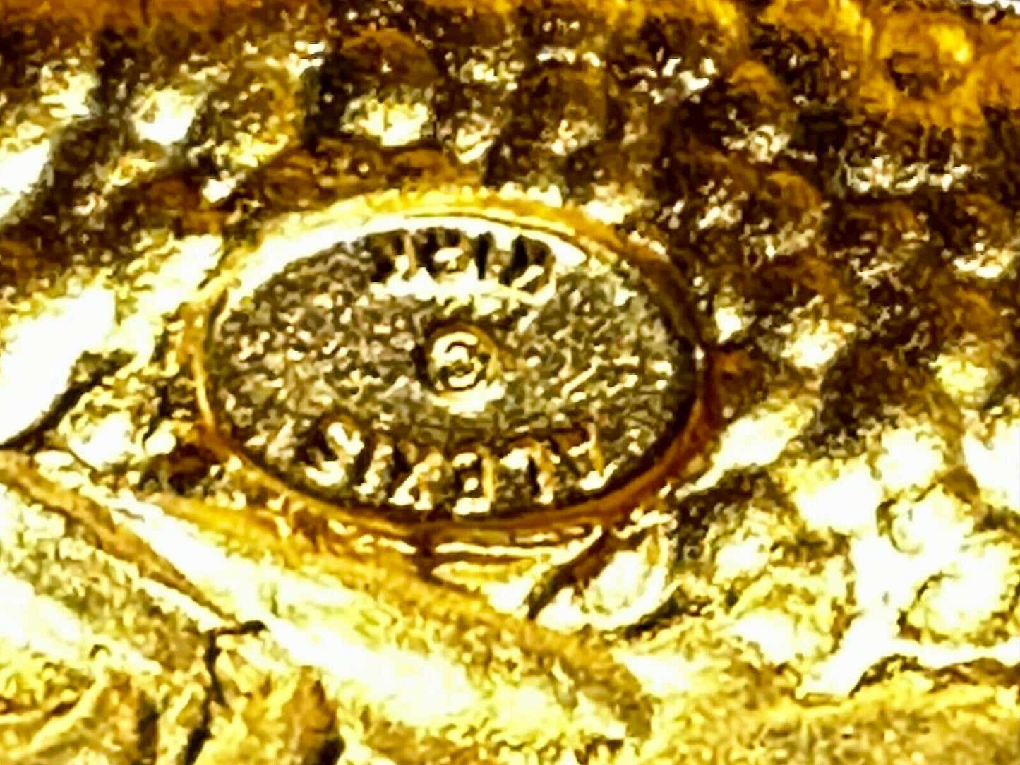 Teardrop HUGE Unique Pattern Design Boho Large Gold Tone Belt Buckle Alexis