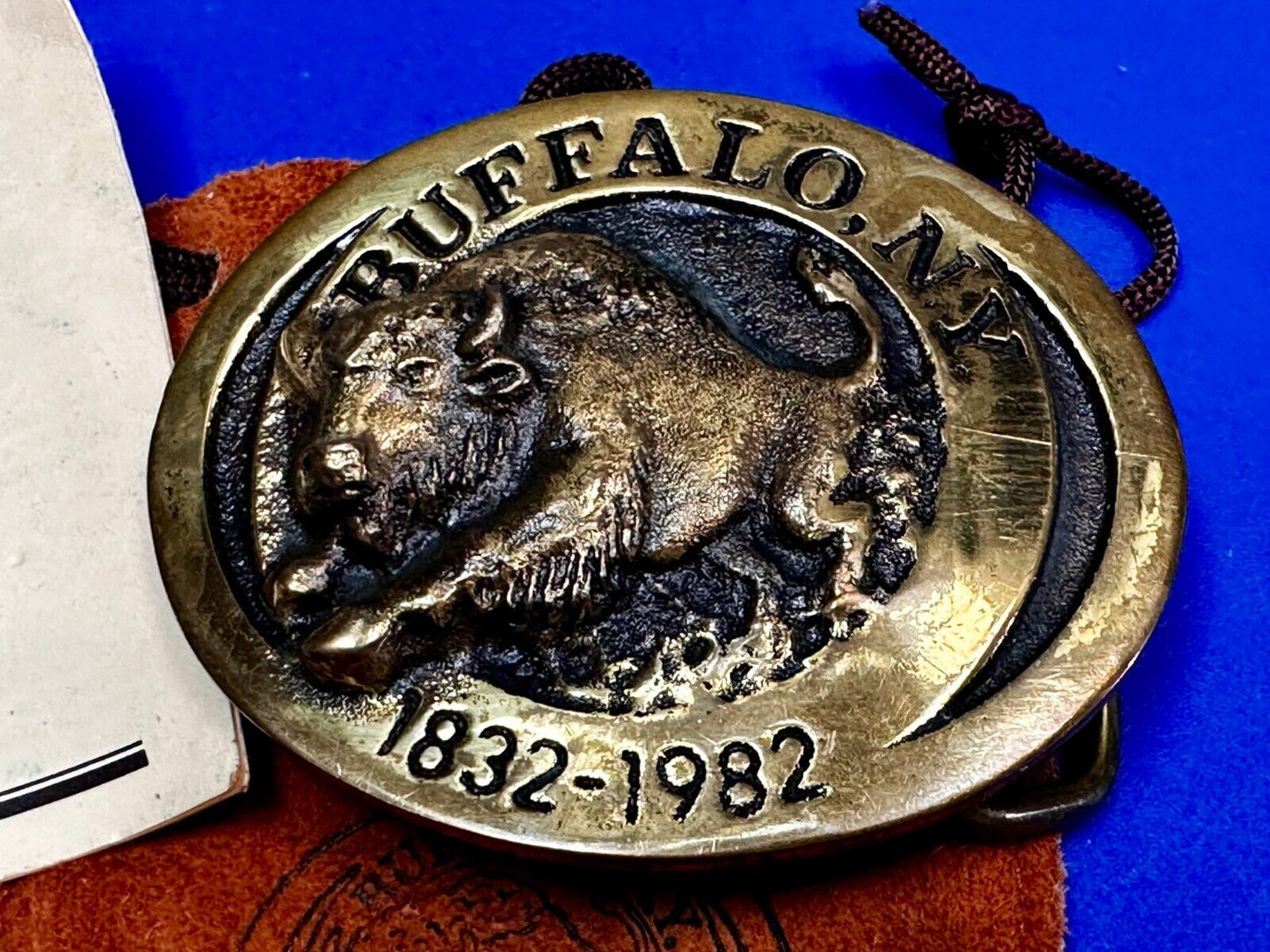 The Charging Buffalo NY State Solid Brass Belt Buckle by Heritage Mint