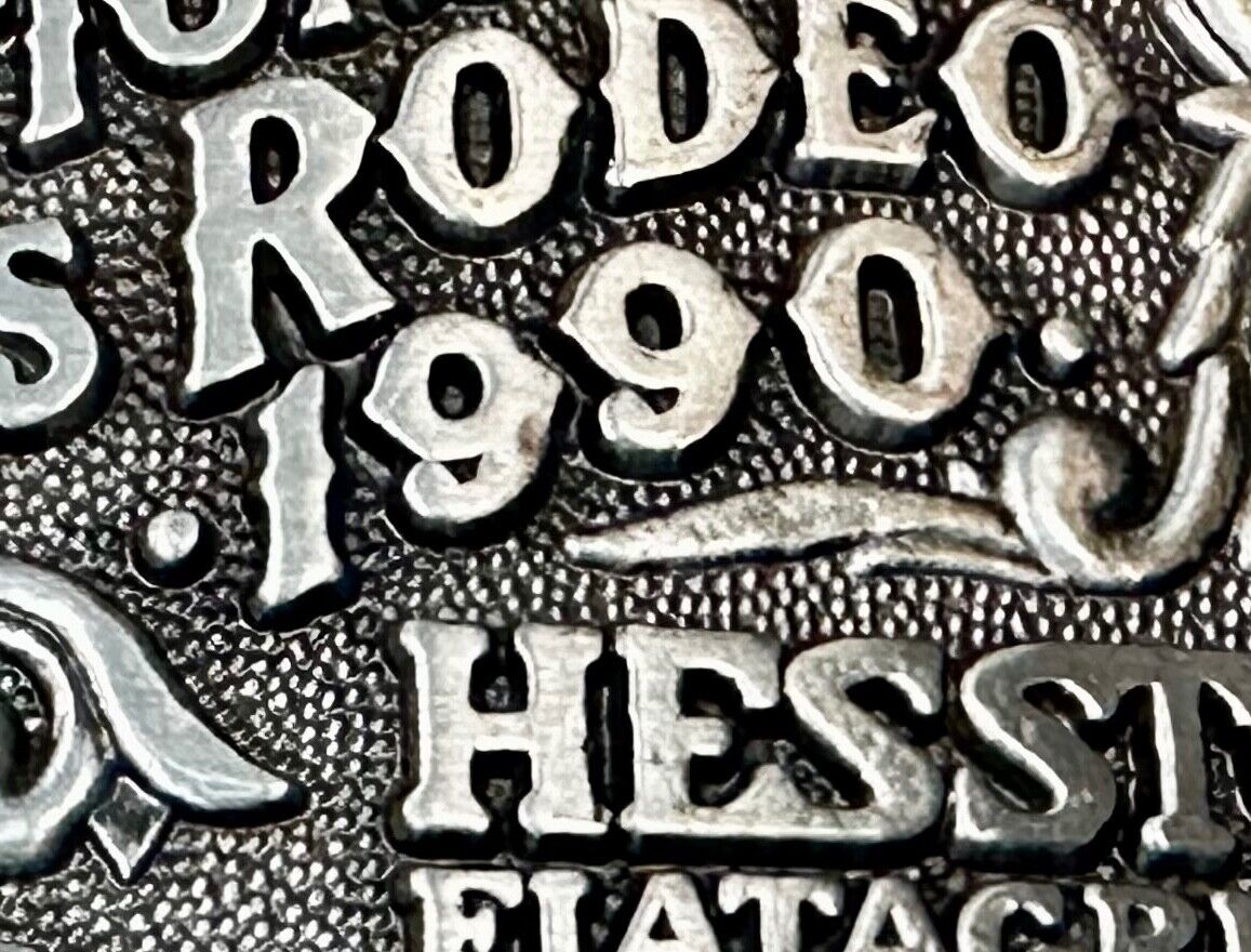 1990 NFR National Finals Rodeo NOS Youth Size ADM Commemorative Belt Buckle