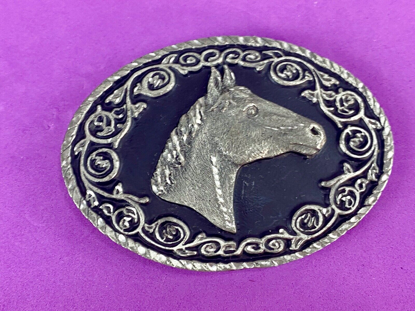 1997 horse bust head western belt buckle CSSC DC 9002