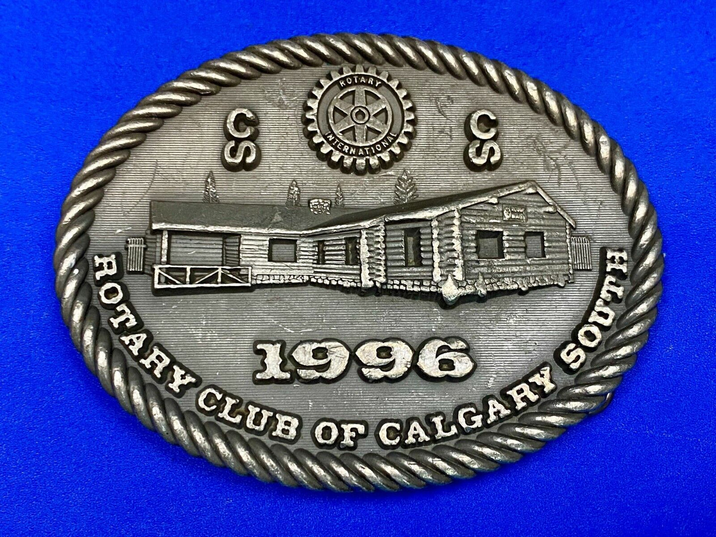 1996 Rotary Club Of Calgary South Vintage 1996 Belt Buckle