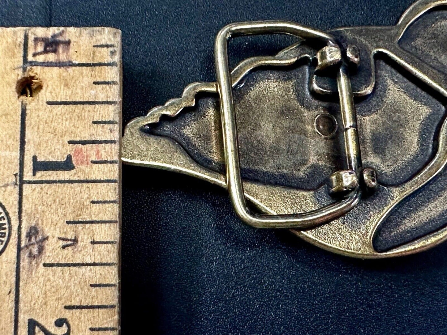 Bird Dove Shaped Cutout Figure Brass Tone Belt Buckle by Relic