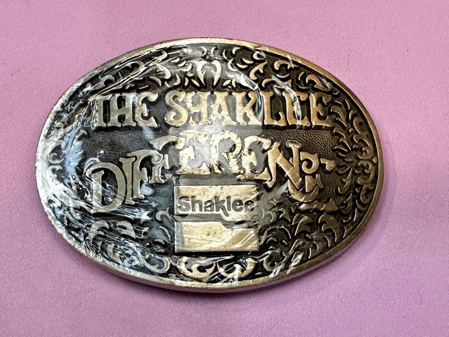 The Shaklee Difference Vintage Award Division Medals Solid Brass NOS Belt Buckle