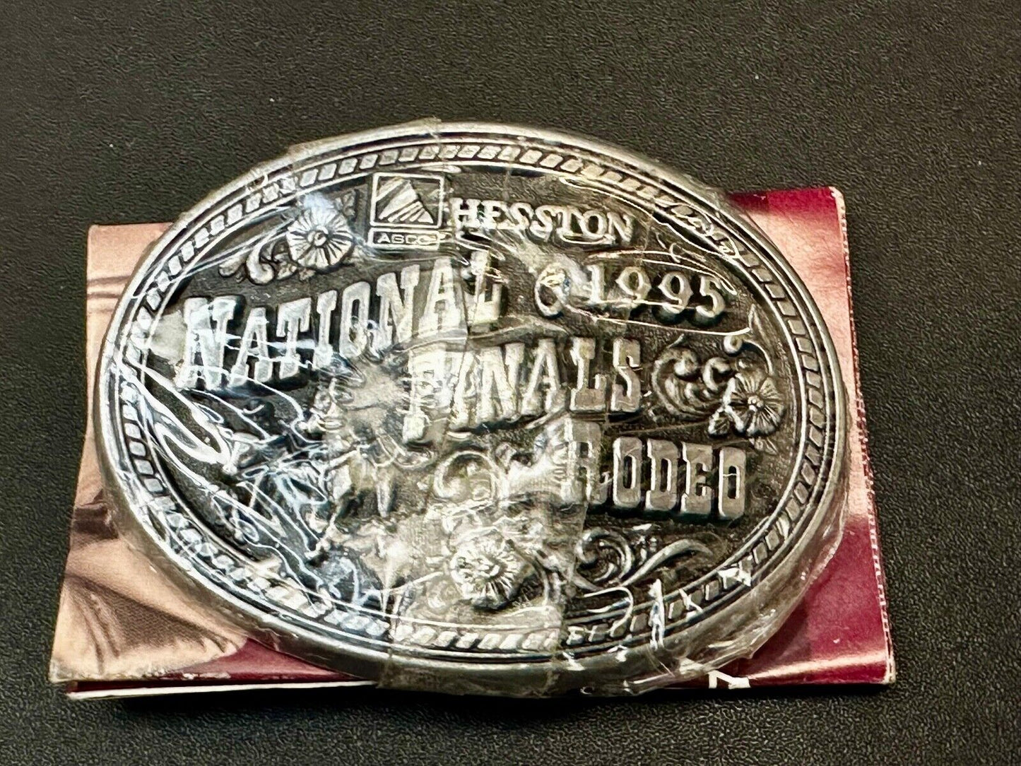 1995 NFR National Finals Rodeo NOS Youth Size Western Belt Buckle