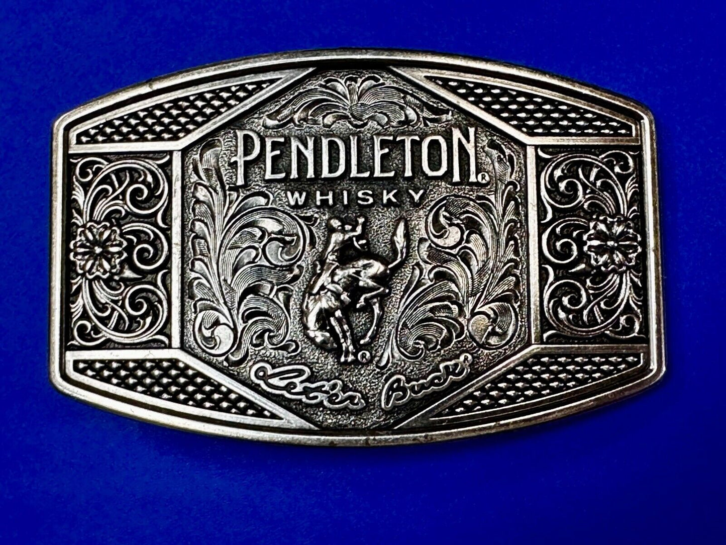 2022 Pendleton Whiskey Let'er Buck Rodeo Cowboy Montana Silversmiths Belt Buckle