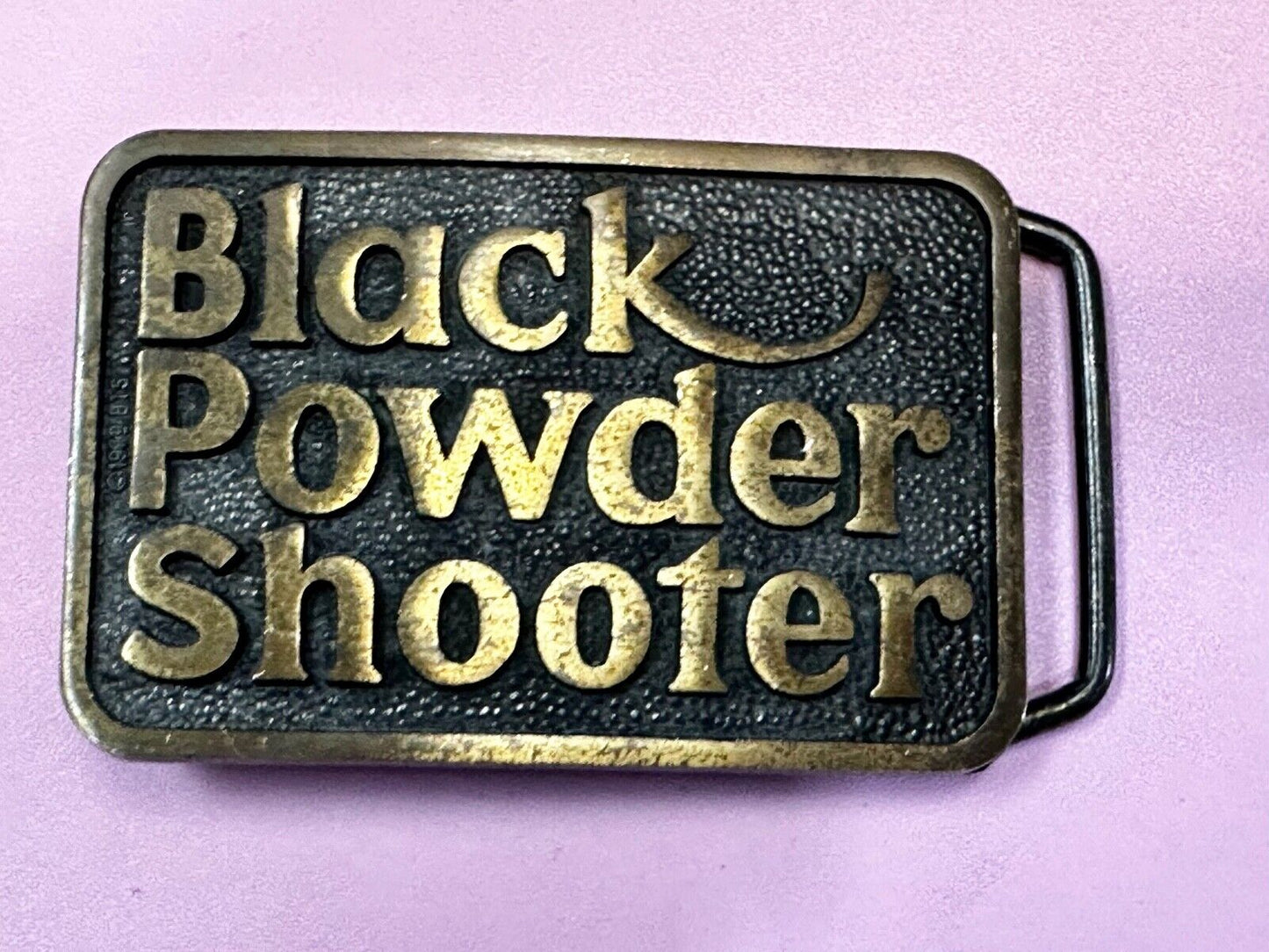 Black Powder Shooter Vintage BTS Solid Brass Belt Buckle - Guns Ammo Military
