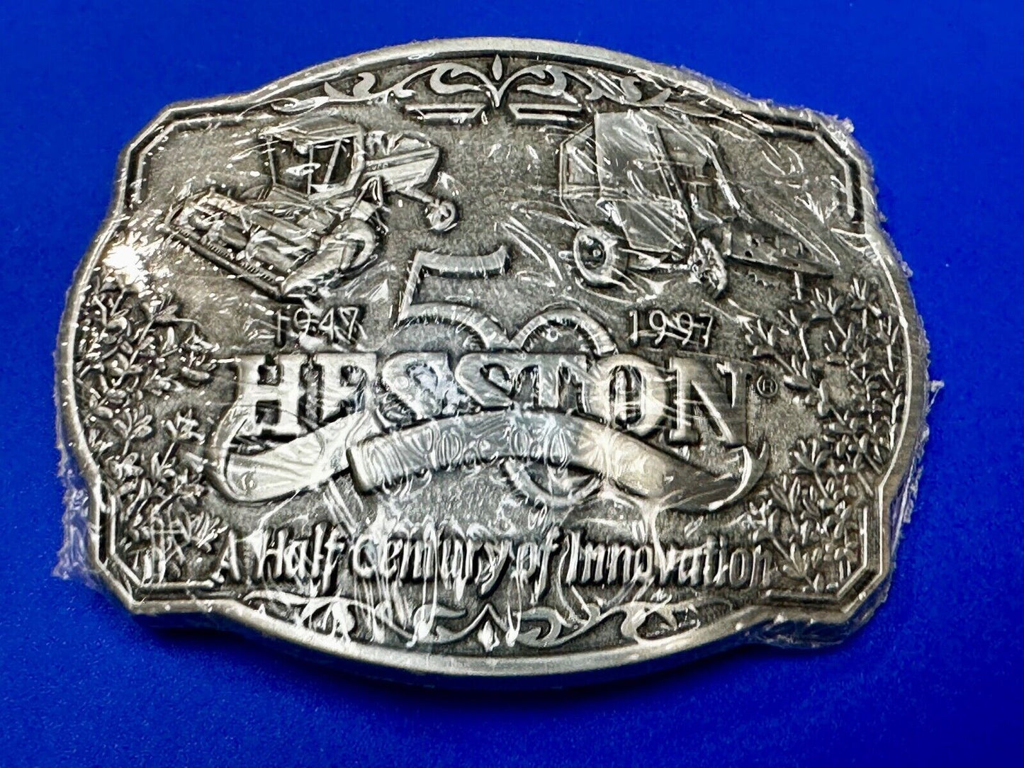 1997 ADM NATIONAL FINALS RODEO ADULT NFR NOS 50 YEAR ANNIVERSARY BELT BUCKLE