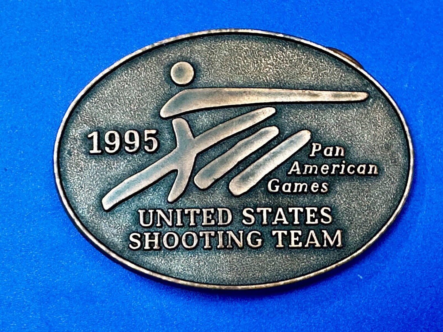 1995 Pan American Games US Shooting Team Vintage Belt Buckle