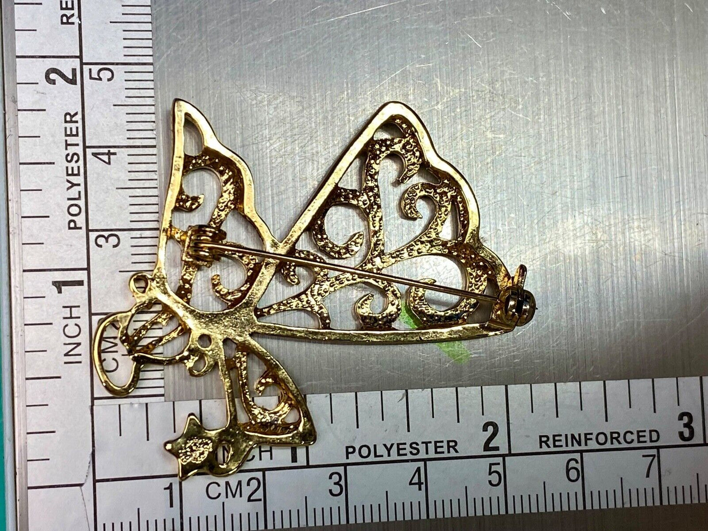 Vintage Angle Unique Cutout Gold Tone Brooch Pin By Premier Designs