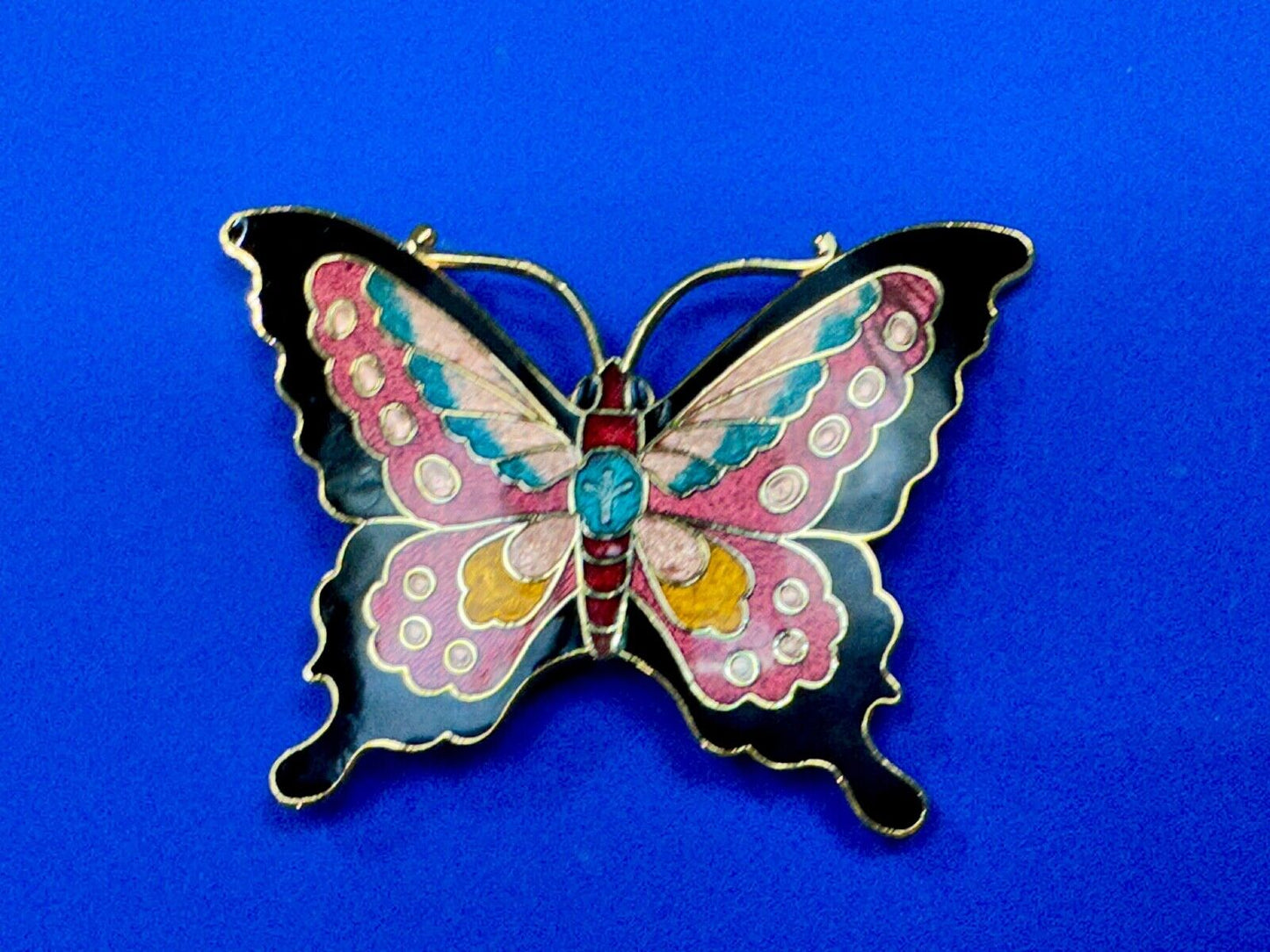 Beautiful India Inspired colorful butterfly shaped belt slide scarf clip