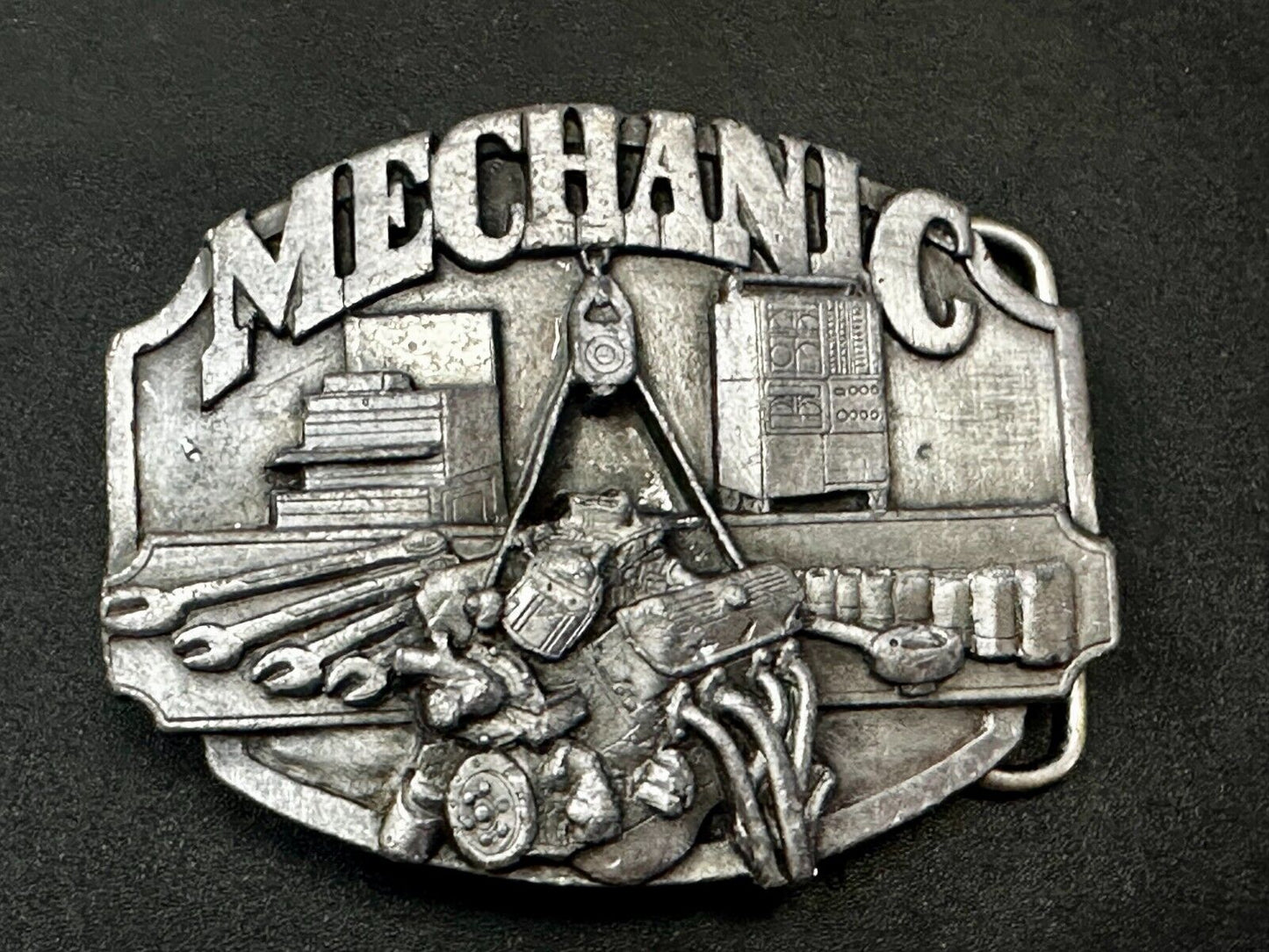 Auto Car Truck Mechanic Wrencher Garage Shop Owner Vintage Siskiyou Belt Buckle