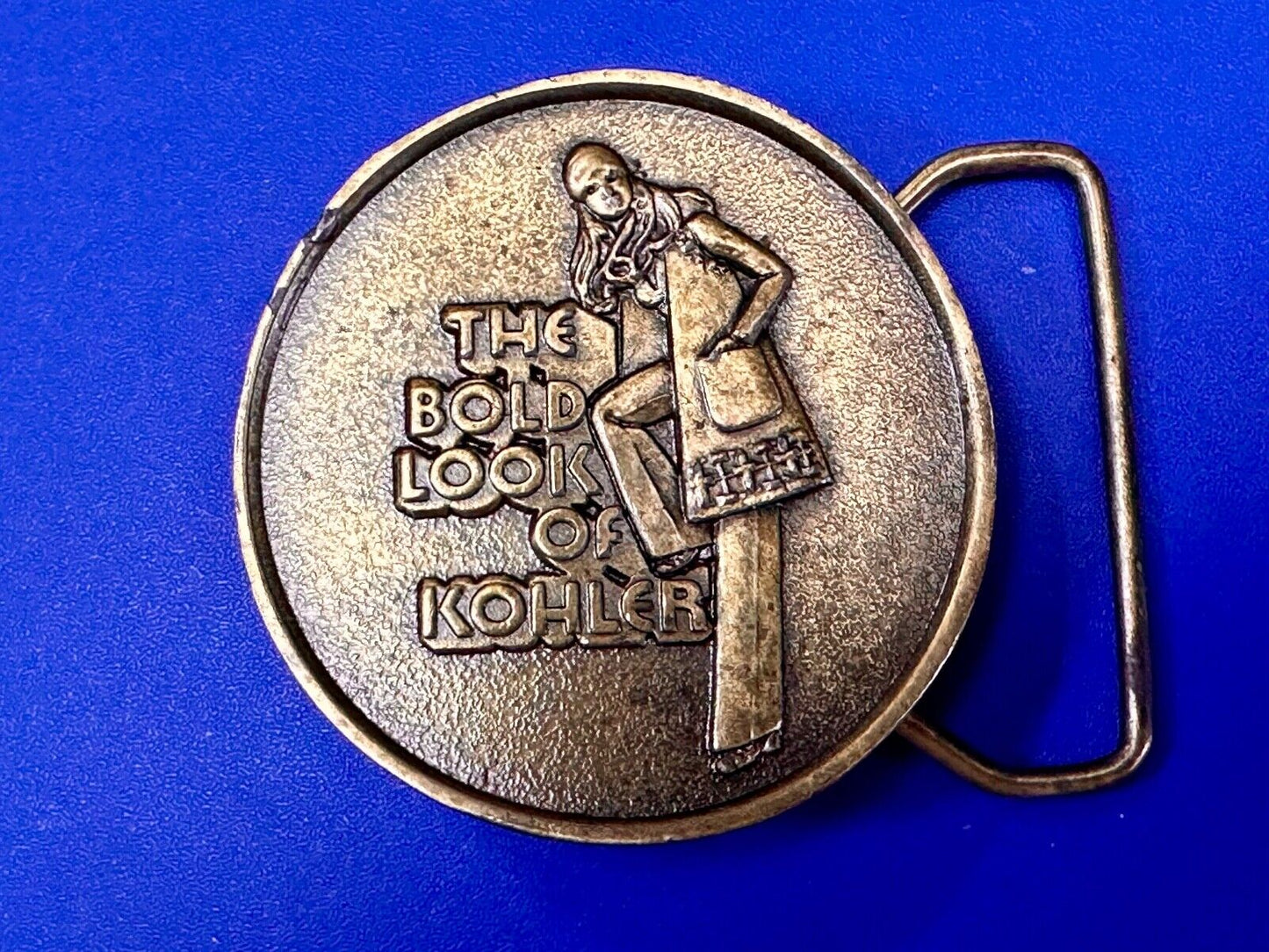 The Bold Look of Kohler Vintage 1977 Lewis round Limited Edition belt buckle