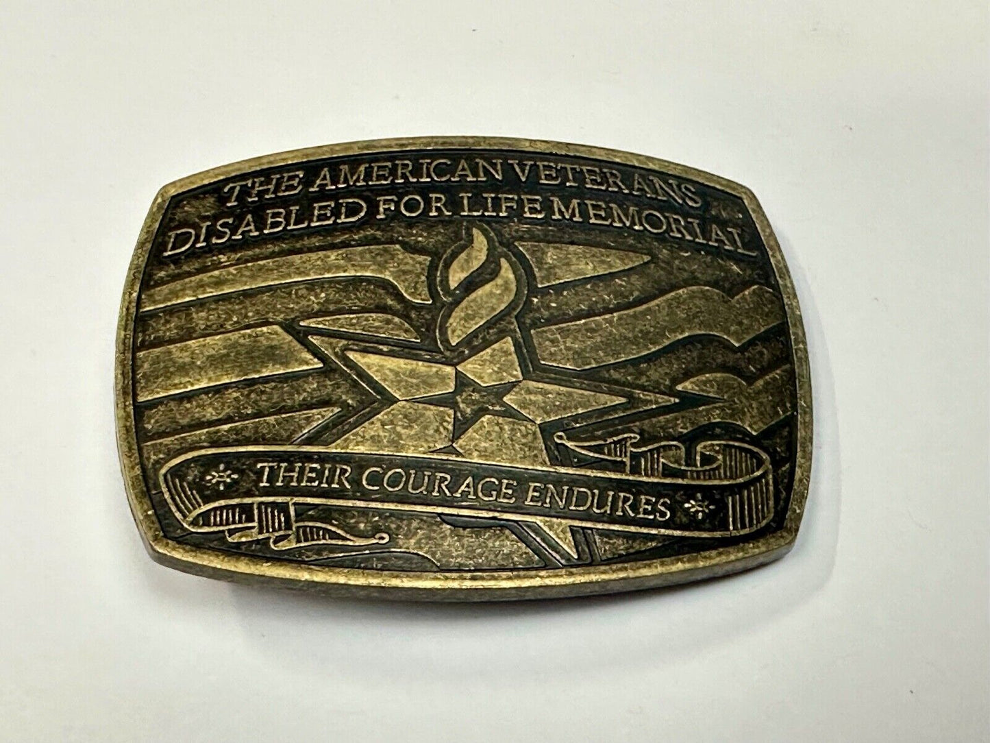 The Veterans Disabled for life Memorial - Their Courage Endures Belt Buckle