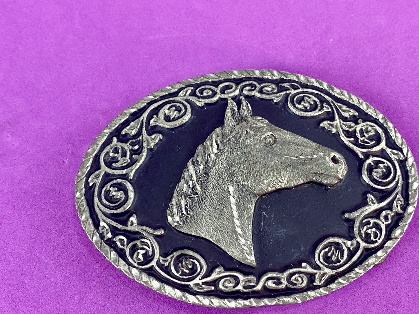 1997 horse bust head western belt buckle CSSC DC 9002