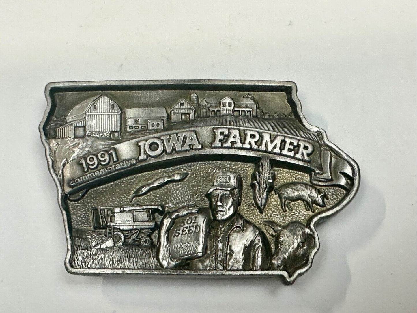 1991 Iowa State Farm Commemorative belt buckle