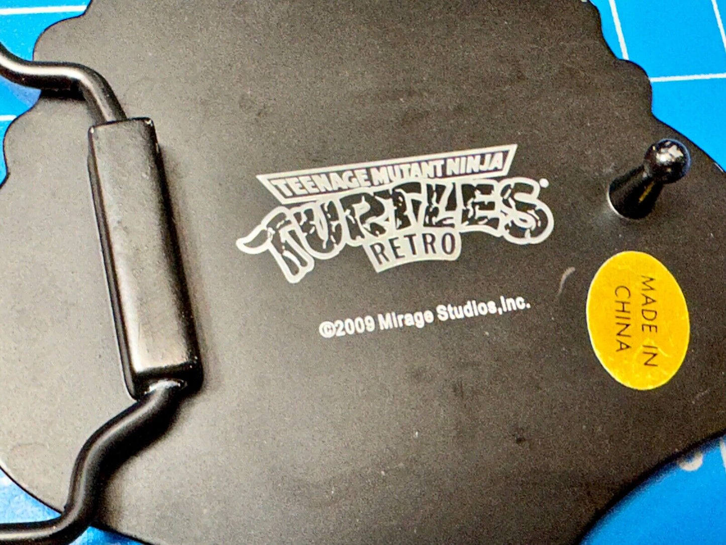 Teenage Mutant Ninja Turtle Raphael Red Mask Enamel Cutout Belt Buckle