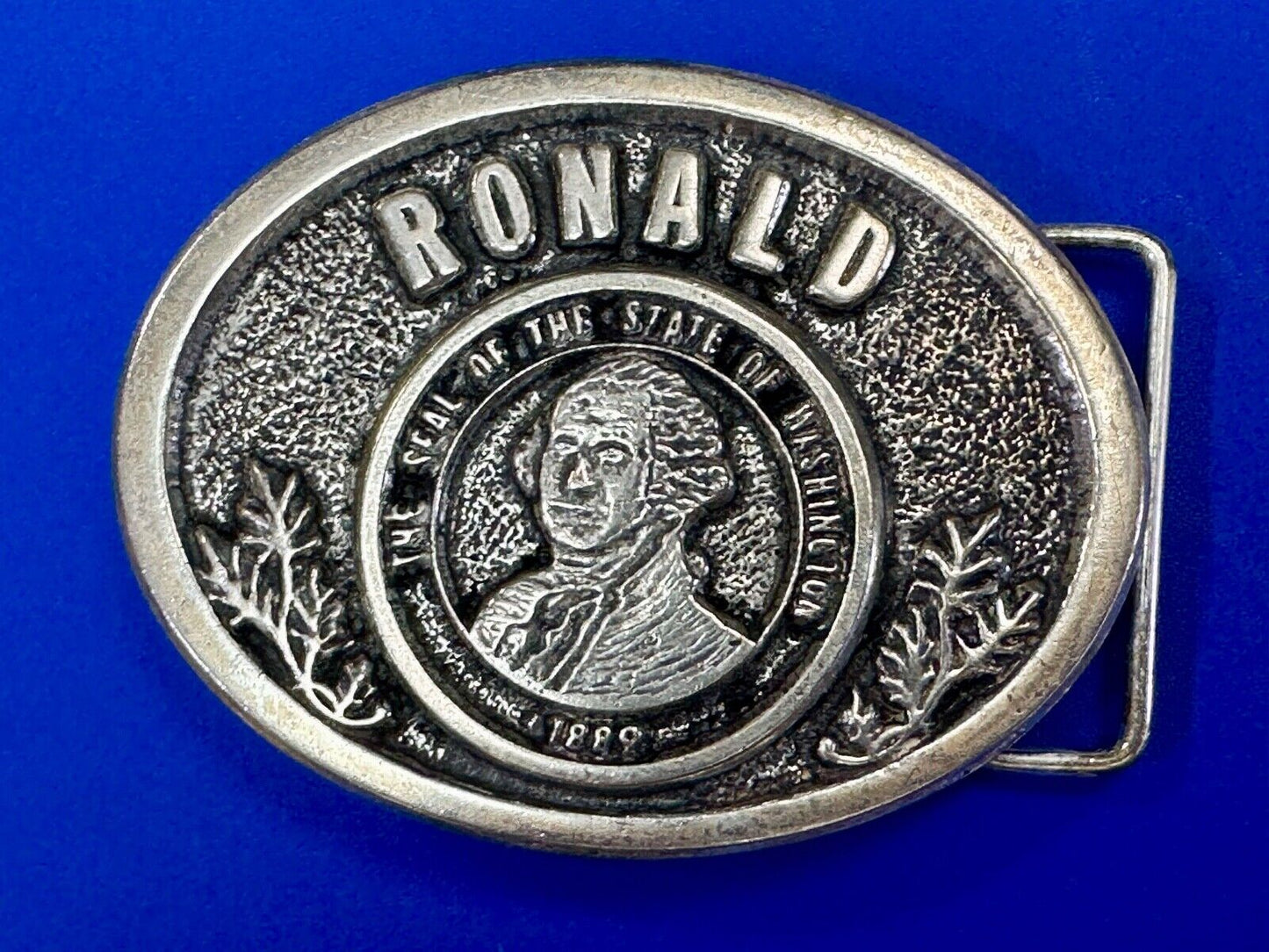 The Seal of the State of Washington Ronald Vtg 1889 belt buckle Art Collectibles