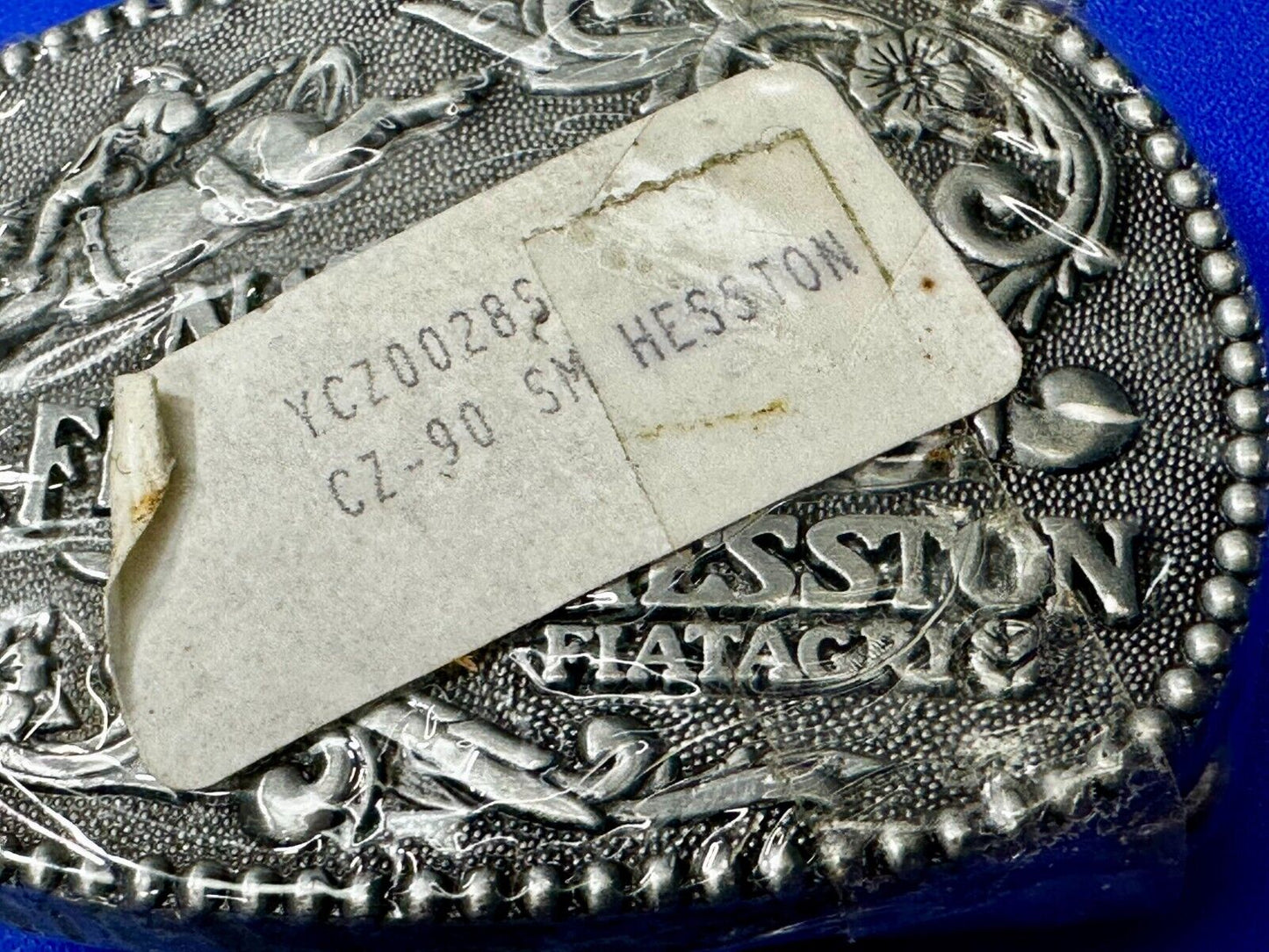 1990 Hesston National Finals Rodeo NFR Cowboys Youth Size NOS Belt Buckle