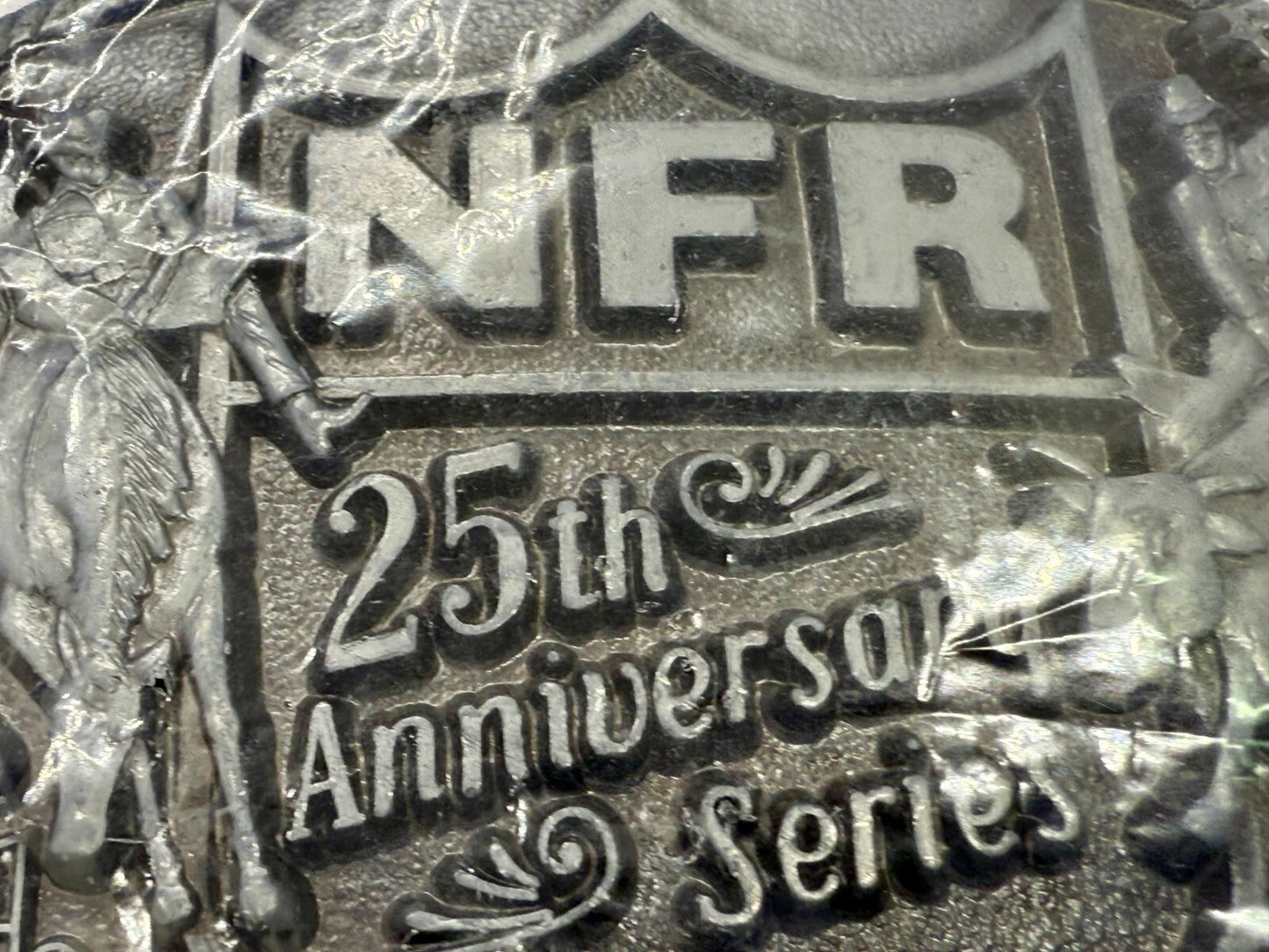 1983 Hesston NFR National Finals Rodeo Cowboys 25 year Commemorative Belt Buckle