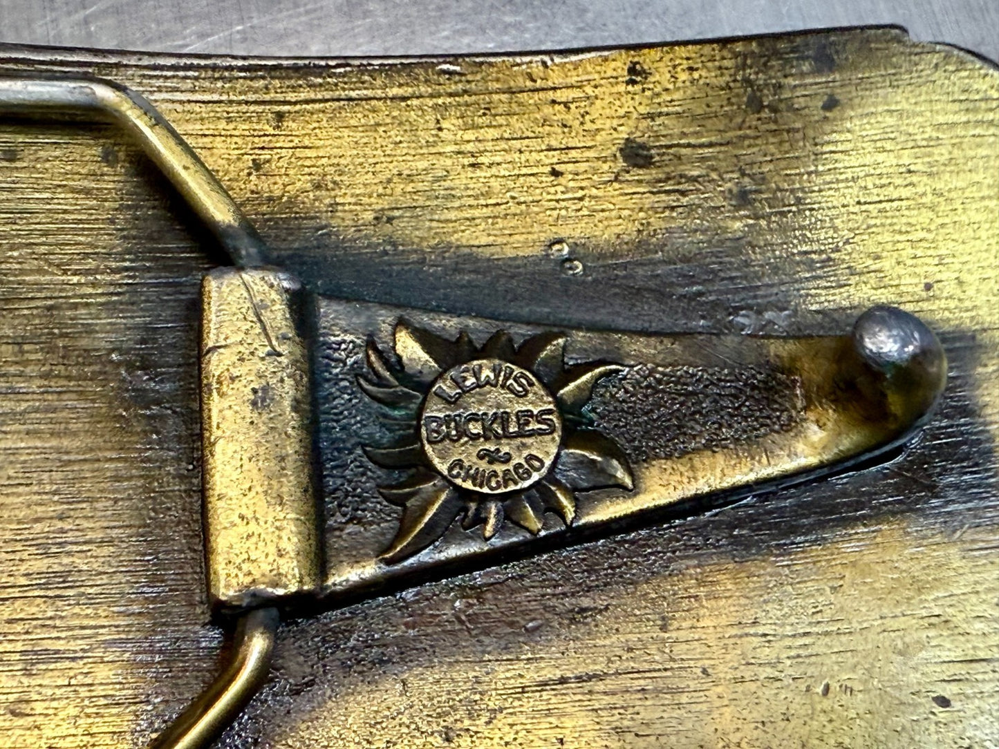 Barnstormers State Fair Show Bi Plane Fixed Wing Aircraft Lewis Belt Buckle