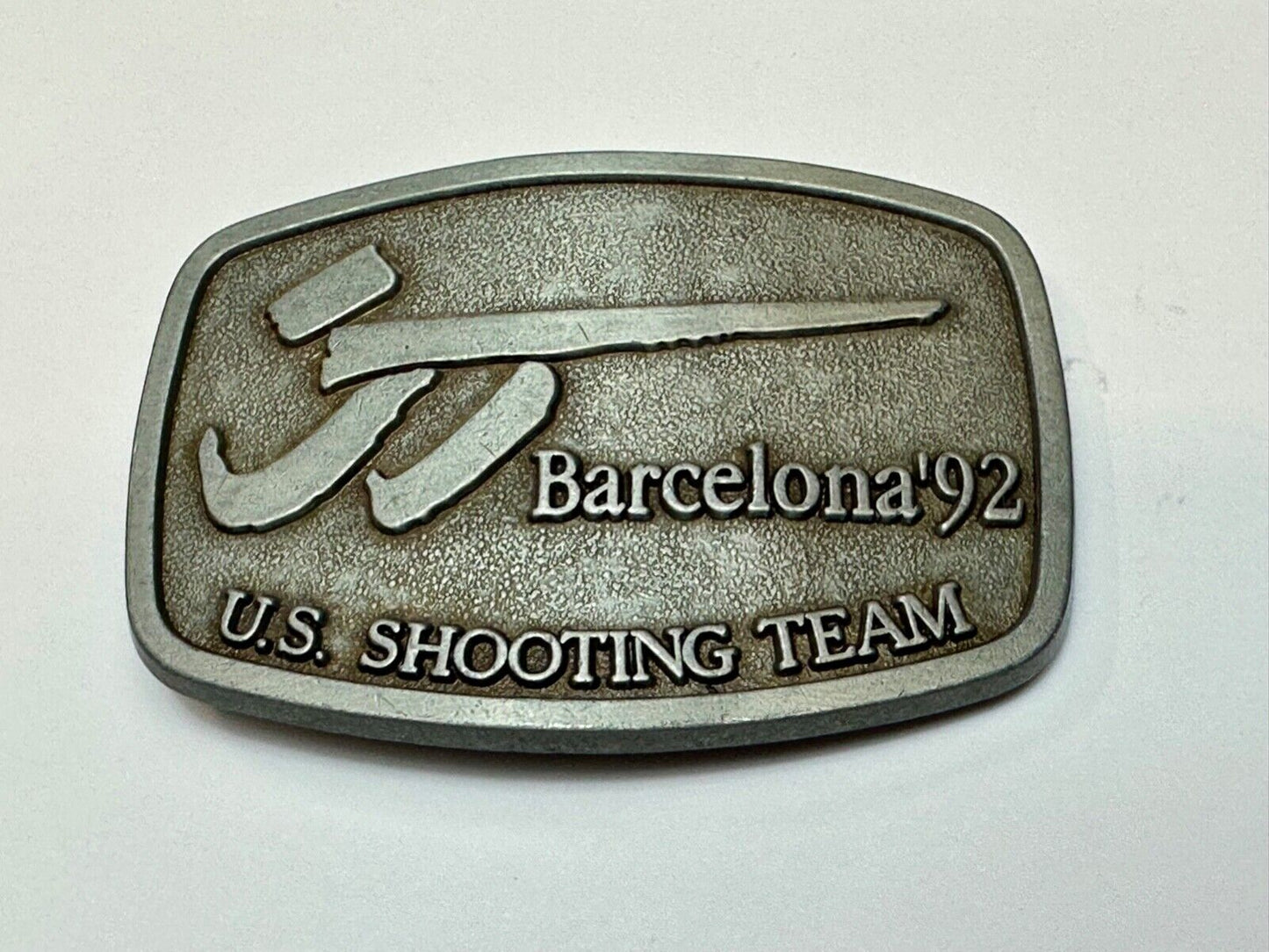 Barcelona 1992 Summer Olympics US shooting team Vintage belt buckle