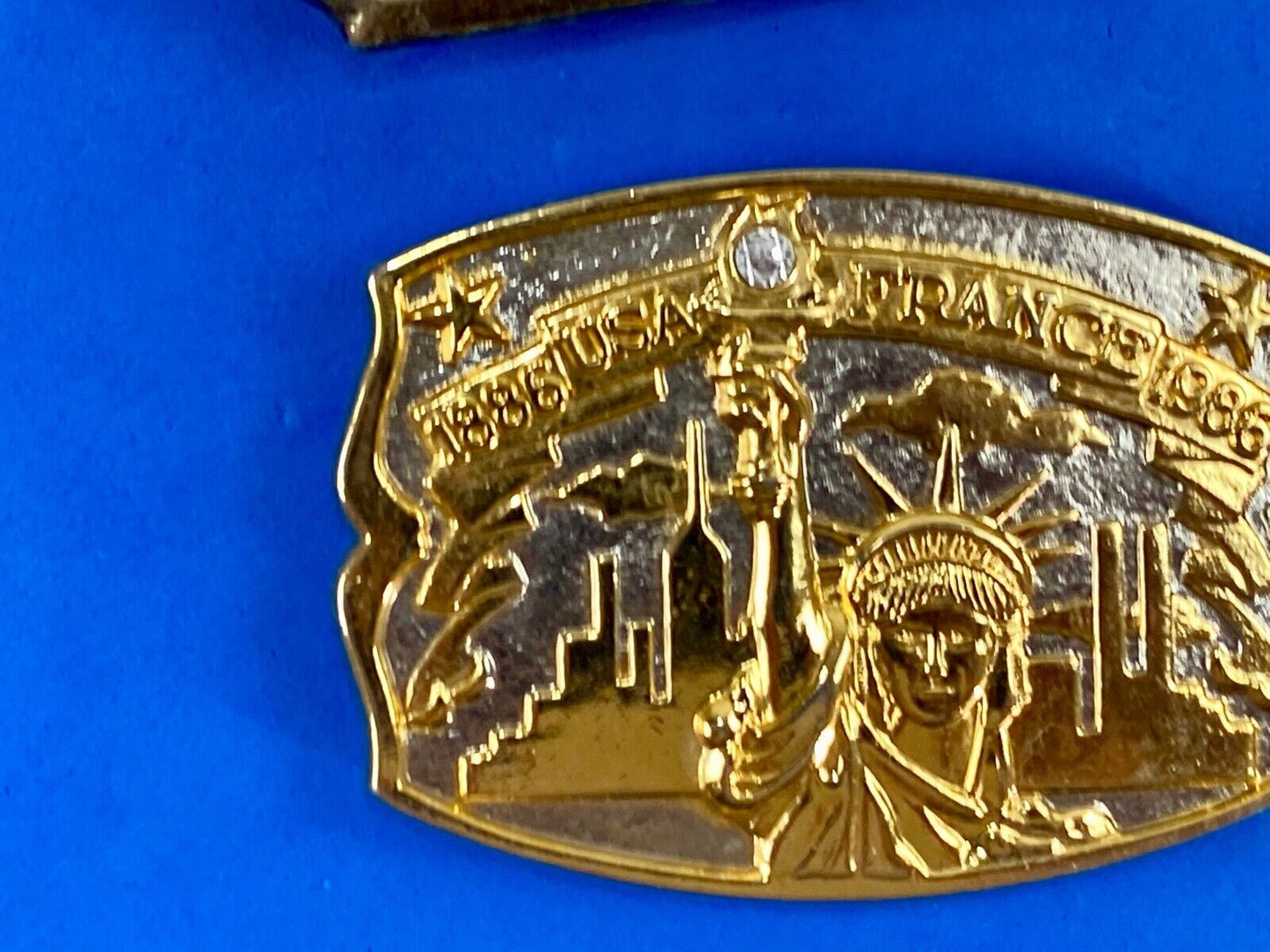 Usa France Lady Liberty Belt Buckle Limited Edition Usa Monument Statue
