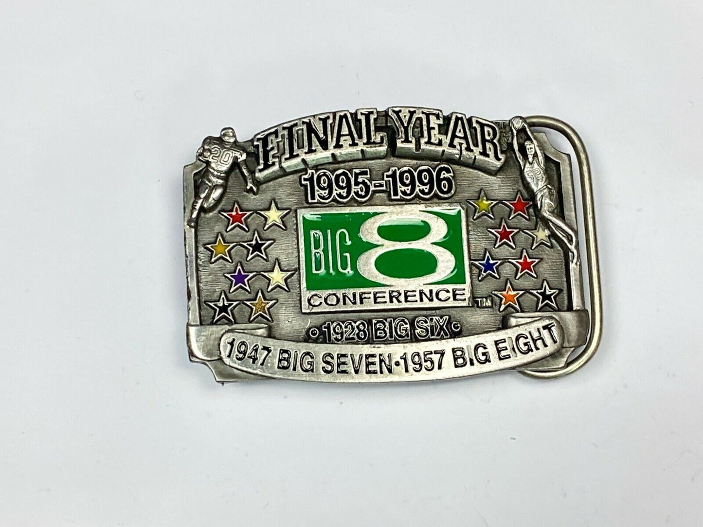 Big 7 Big 8 Conference 1995 - 1996 The Final Years Football History Belt Buckle